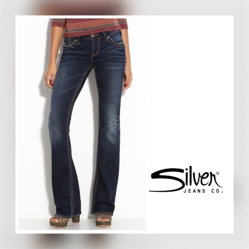 Silver Jeans Dark Blue Boot Cut Jeans